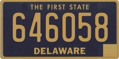DE license plate 646058