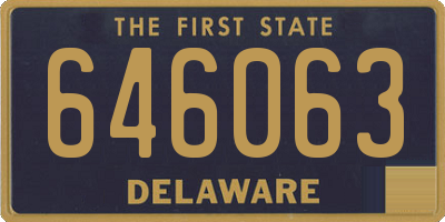 DE license plate 646063