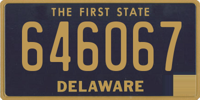 DE license plate 646067
