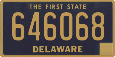 DE license plate 646068