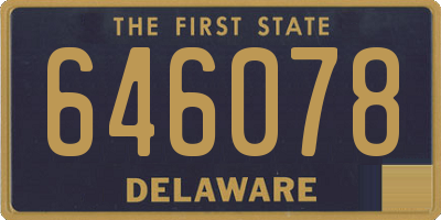 DE license plate 646078
