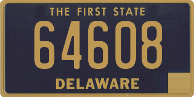 DE license plate 64608