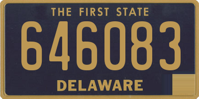 DE license plate 646083