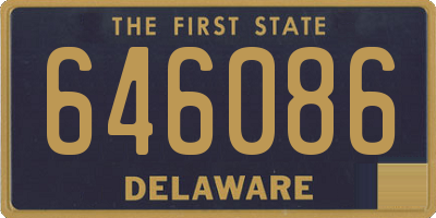 DE license plate 646086