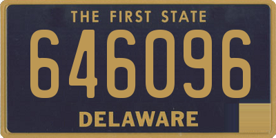 DE license plate 646096
