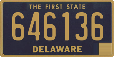DE license plate 646136