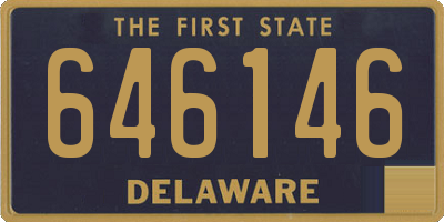 DE license plate 646146