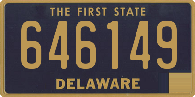 DE license plate 646149