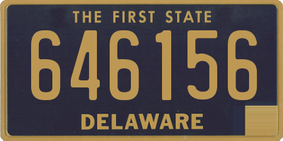 DE license plate 646156
