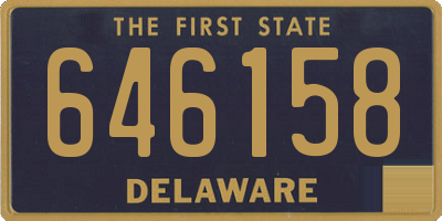 DE license plate 646158