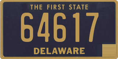 DE license plate 64617