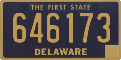 DE license plate 646173