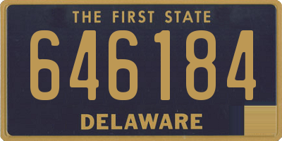 DE license plate 646184