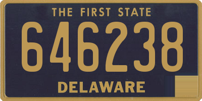 DE license plate 646238