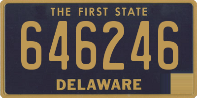 DE license plate 646246