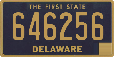DE license plate 646256