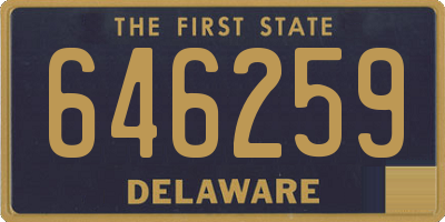 DE license plate 646259