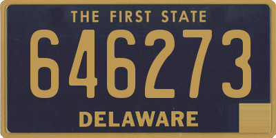 DE license plate 646273