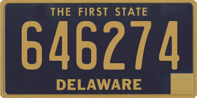 DE license plate 646274