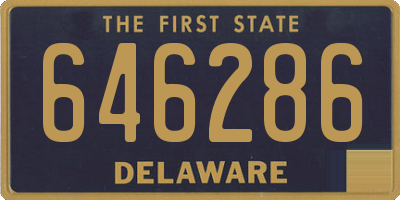 DE license plate 646286
