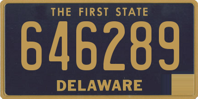 DE license plate 646289