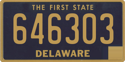 DE license plate 646303