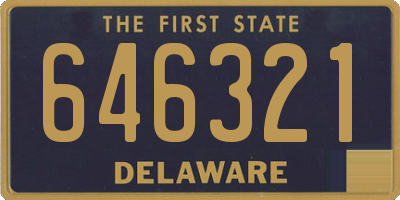 DE license plate 646321