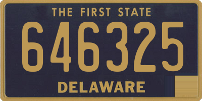 DE license plate 646325