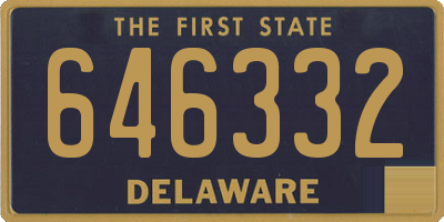 DE license plate 646332