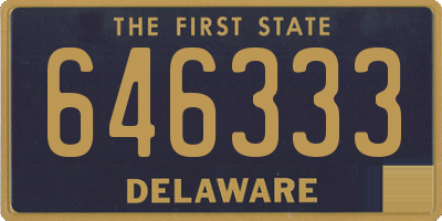 DE license plate 646333