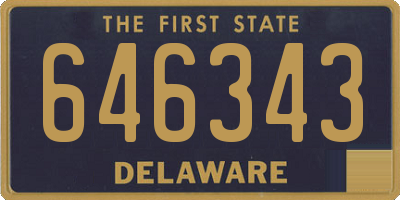 DE license plate 646343