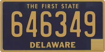DE license plate 646349