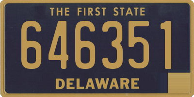 DE license plate 646351