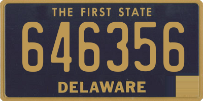 DE license plate 646356