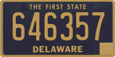 DE license plate 646357