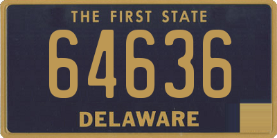 DE license plate 64636