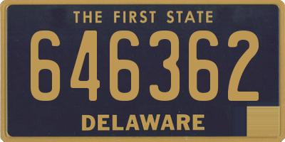 DE license plate 646362