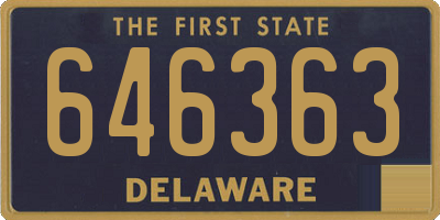 DE license plate 646363