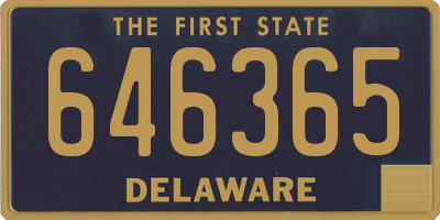 DE license plate 646365