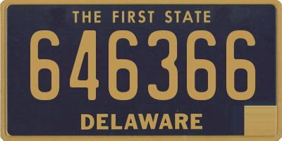 DE license plate 646366