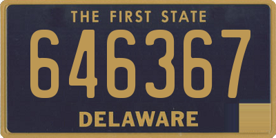 DE license plate 646367