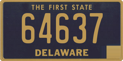 DE license plate 64637