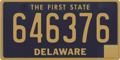 DE license plate 646376