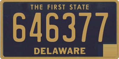 DE license plate 646377