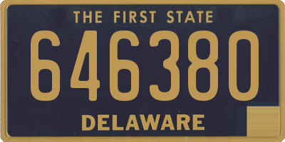 DE license plate 646380