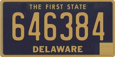 DE license plate 646384