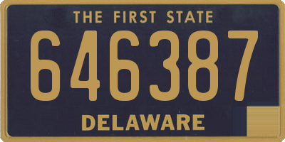 DE license plate 646387