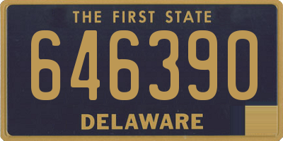 DE license plate 646390