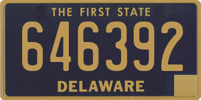 DE license plate 646392