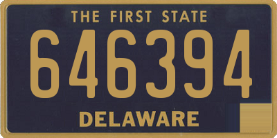 DE license plate 646394